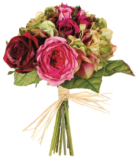 Dark Rose &#x26; Green Rose &#x26; Hydrangea Bouquet